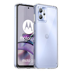 Motorola Moto G23用ハイブリットバンパーケース クリア透明 プラスチック カバー J01S モトローラ クリア