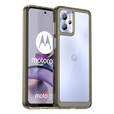 Motorola Moto G23用ハイブリットバンパーケース クリア透明 プラスチック カバー J01S モトローラ ブラック