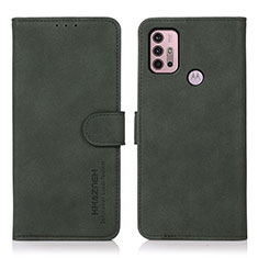 Motorola Moto G30用手帳型 レザーケース スタンド カバー D03Y モトローラ グリーン