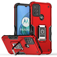 Motorola Moto G30用ハイブリットバンパーケース プラスチック アンド指輪 マグネット式 S05 モトローラ レッド