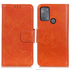 Motorola Moto G50用手帳型 レザーケース スタンド カバー N05P モトローラ オレンジ