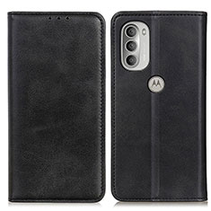 Motorola Moto G51 5G用手帳型 レザーケース スタンド カバー A02D モトローラ ブラック