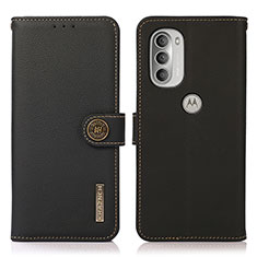 Motorola Moto G51 5G用手帳型 レザーケース スタンド カバー B02H モトローラ ブラック