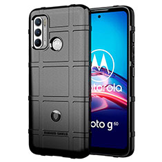 Motorola Moto G60用360度 フルカバー極薄ソフトケース シリコンケース 耐衝撃 全面保護 バンパー モトローラ ブラック
