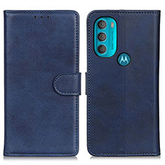 Motorola Moto G71 5G用手帳型 レザーケース スタンド カバー A05D モトローラ ネイビー