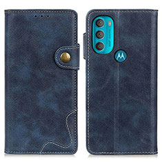 Motorola Moto G71 5G用手帳型 レザーケース スタンド カバー DY01 モトローラ ネイビー