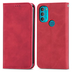 Motorola Moto G71 5G用手帳型 レザーケース スタンド カバー S04D モトローラ レッド