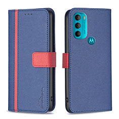 Motorola Moto G71 5G用手帳型 レザーケース スタンド カバー B04F モトローラ ネイビー