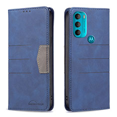 Motorola Moto G71 5G用手帳型 レザーケース スタンド カバー B06F モトローラ ネイビー