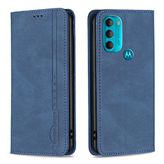 Motorola Moto G71 5G用手帳型 レザーケース スタンド カバー B07F モトローラ ネイビー