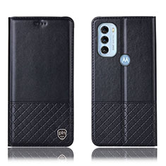 Motorola Moto G71 5G用手帳型 レザーケース スタンド カバー H07P モトローラ ブラック