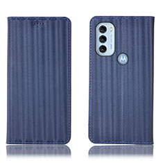 Motorola Moto G71 5G用手帳型 レザーケース スタンド カバー H18P モトローラ ネイビー