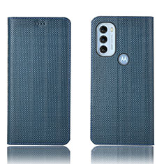 Motorola Moto G71 5G用手帳型 レザーケース スタンド カバー H20P モトローラ ネイビー