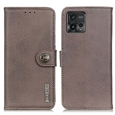 Motorola Moto G72用手帳型 レザーケース スタンド カバー K02Z モトローラ グレー