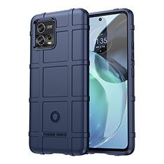 Motorola Moto G72用360度 フルカバー極薄ソフトケース シリコンケース 耐衝撃 全面保護 バンパー J01S モトローラ ネイビー