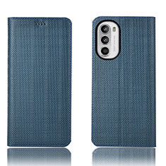 Motorola Moto G82 5G用手帳型 レザーケース スタンド カバー H20P モトローラ ネイビー