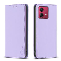 Motorola Moto G84 5G用手帳型 レザーケース スタンド カバー B17F モトローラ ラベンダー