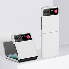 Motorola Moto Razr 40 5G用ハードケース プラスチック 質感もマット 前面と背面 360度 フルカバー モトローラ ホワイト