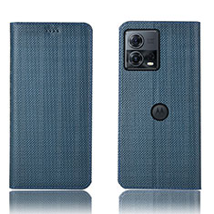 Motorola Moto S30 Pro 5G用手帳型 レザーケース スタンド カバー H17P モトローラ ネイビー