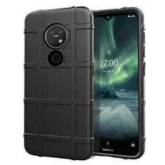 Nokia 6.2用360度 フルカバー極薄ソフトケース シリコンケース 耐衝撃 全面保護 バンパー ノキア ブラック