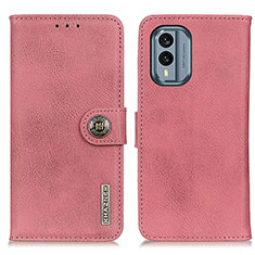 Nokia X30 5G用手帳型 レザーケース スタンド カバー K02Z ノキア ピンク