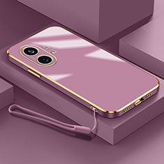 Nothing Phone 1用極薄ソフトケース シリコンケース 耐衝撃 全面保護 S01 Nothing Phone パープル