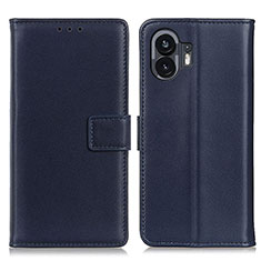 Nothing Phone 2用手帳型 レザーケース スタンド カバー A08D Nothing Phone ネイビー