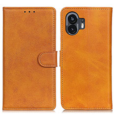 Nothing Phone 2用手帳型 レザーケース スタンド カバー A05D Nothing Phone ブラウン