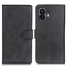 Nothing Phone 2用手帳型 レザーケース スタンド カバー A05D Nothing Phone ブラック