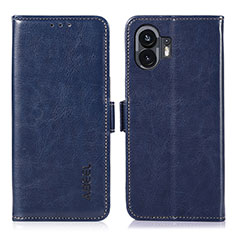 Nothing Phone 2用手帳型 レザーケース スタンド カバー A07D Nothing Phone ネイビー