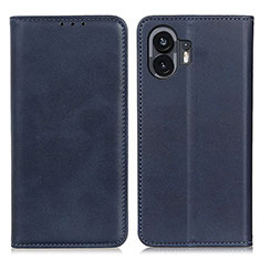 Nothing Phone 2用手帳型 レザーケース スタンド カバー A02D Nothing Phone ネイビー