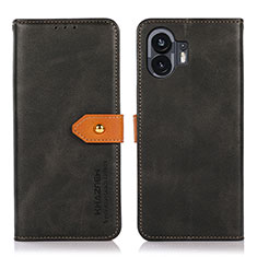 Nothing Phone 2用手帳型 レザーケース スタンド カバー N07P Nothing Phone ブラック