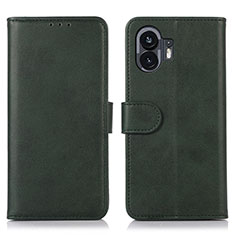 Nothing Phone 2用手帳型 レザーケース スタンド カバー N08P Nothing Phone グリーン