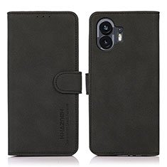 Nothing Phone 2用手帳型 レザーケース スタンド カバー D01Y Nothing Phone ブラック