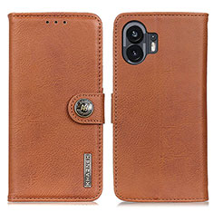 Nothing Phone 2用手帳型 レザーケース スタンド カバー K02Z Nothing Phone ブラウン