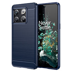 OnePlus 10T 5G用シリコンケース ソフトタッチラバー ライン カバー OnePlus ネイビー