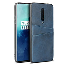 OnePlus 7T Pro用ケース 高級感 手触り良いレザー柄 R01 OnePlus ネイビー