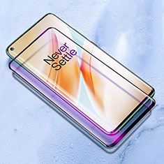 OnePlus 8用強化ガラス フル液晶保護フィルム アンチグレア ブルーライト F03 OnePlus ブラック
