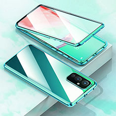 OnePlus 9 5G用ケース 高級感 手触り良い アルミメタル 製の金属製 360度 フルカバーバンパー 鏡面 カバー P02 OnePlus グリーン