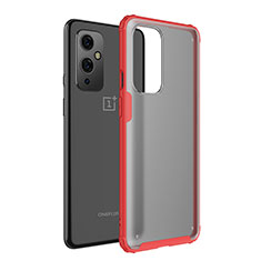 OnePlus 9 5G用ハイブリットバンパーケース クリア透明 プラスチック カバー WL1 OnePlus レッド