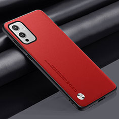 OnePlus 9 5G用ケース 高級感 手触り良いレザー柄 S02 OnePlus レッド