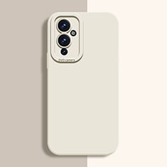 OnePlus 9 5G用360度 フルカバー極薄ソフトケース シリコンケース 耐衝撃 全面保護 バンパー OnePlus ホワイト