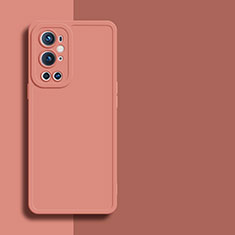 OnePlus 9 Pro 5G用360度 フルカバー極薄ソフトケース シリコンケース 耐衝撃 全面保護 バンパー YK1 OnePlus ピンク