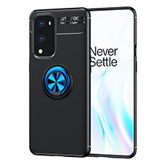 OnePlus 9 Pro 5G用極薄ソフトケース シリコンケース 耐衝撃 全面保護 アンド指輪 マグネット式 バンパー SD1 OnePlus ネイビー・ブラック