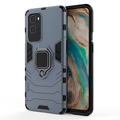 OnePlus 9 Pro 5G用ハイブリットバンパーケース プラスチック アンド指輪 マグネット式 OnePlus ネイビー