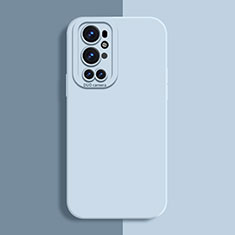 OnePlus 9 Pro 5G用360度 フルカバー極薄ソフトケース シリコンケース 耐衝撃 全面保護 バンパー OnePlus ライトブルー