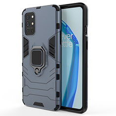 OnePlus 9R 5G用ハイブリットバンパーケース プラスチック アンド指輪 マグネット式 OnePlus ネイビー