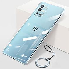 OnePlus 9R 5G用ハードカバー クリスタル クリア透明 フレームレス H01 OnePlus シルバー