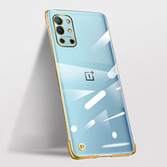 OnePlus 9R 5G用ハードカバー クリスタル クリア透明 フレームレス OnePlus ゴールド