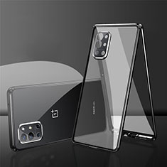 OnePlus 9R 5G用ケース 高級感 手触り良い アルミメタル 製の金属製 360度 フルカバーバンパー 鏡面 カバー OnePlus ブラック